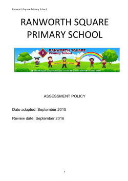 Assessment Policy - Ranworth Square Primary School