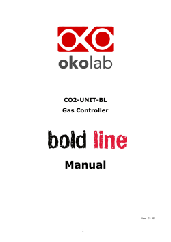 CO2-UNIT-BL Gas Controller Manual