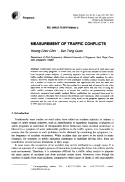 measurement of traffic conflicts