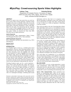 EpicPlay: Crowd-sourcing Sports Video Highlights