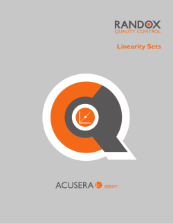 Brochure Acusera Linearity Verification