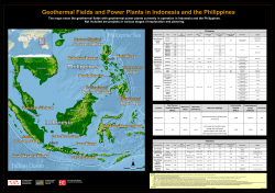 Manila Jakarta The maps show the geothermal fields with