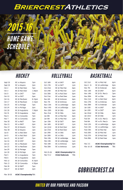 HOME GAME SCHEDULE