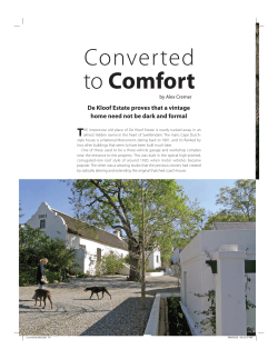 Converted to Comfort - De Kloof Luxury Estate