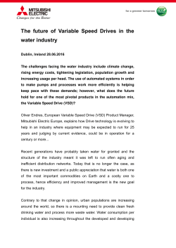 The future of Variable Speed Drives in the water industry