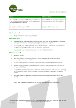 Eligibility - Insure Your Motor