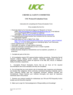 Chemical Safety Protocol Form