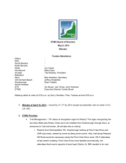 Minutes - The Eastern Trail