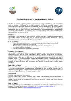 Assistant engineer in plant molecular biology