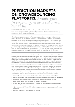 PREDICTION MARKETS ON CROWDSOURCING