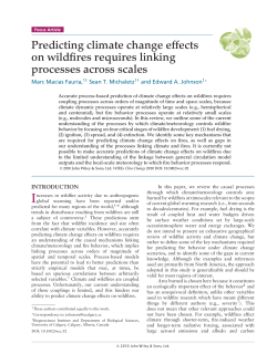 Predicting climate change effects on wildfires requires linking