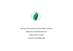Freedom of Information - Fair Oak Parish Council