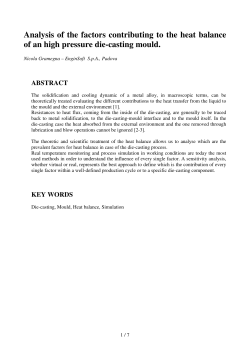 Analysis of the factors contributing to the heat balance of
