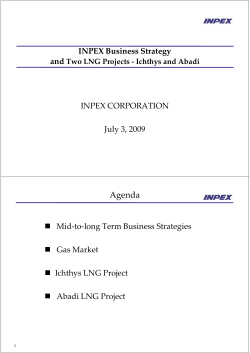 INPEX Business Strategy and Two LNG Projects