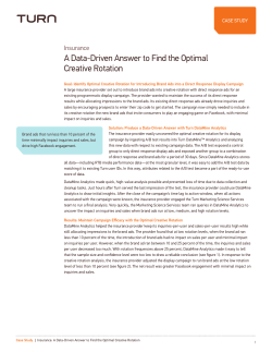 Insurance: A Data-Driven Answer to Find the Optimal Creative