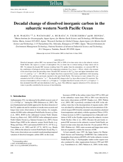 Decadal change of dissolved inorganic carbon in the