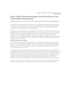 Best Estate Planning Strategies In Low Interest