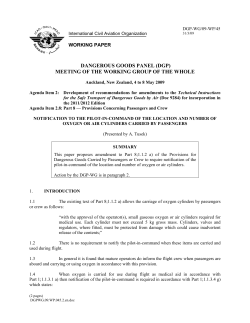 Notification to the Pilot-in-Command of the Location and Number of