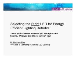 Best Practice in Energy-Efficient Lighting Retrofit