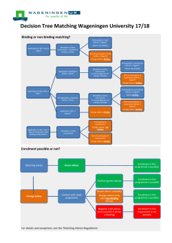 Decision Tree Matching Wageningen University 17/18
