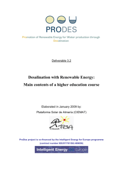 Desalination with Renewable Energy: Main contents of a