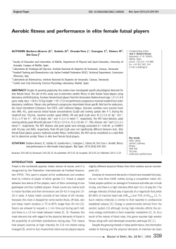 Aerobic fitness and performance in elite female futsal players