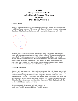 CS335 Program2: ConvexHulls A Divide-and