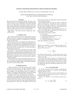 optimal strategies for efficient peer-to