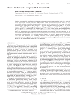 Influence of Solvent on the Energetics of Hole Transfer in DNA