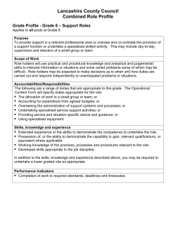 job description - Lancashire County Council