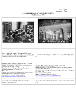 Leah Kaplan November 9, 2010 A MASS POLITICAL STUDENT