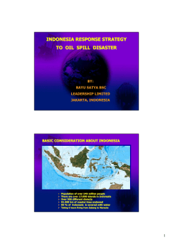 INDONESIA RESPONSE STRATEGY TO OIL SPILL DISASTER