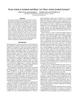 From Action to Symbols and Back: Are There Action Symbol Systems?