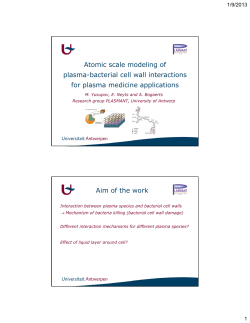 Atomic scale modeling of plasma-bacterial cell wall