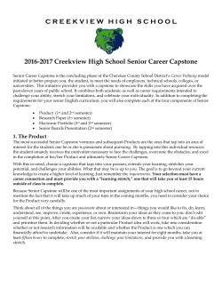 2016-2017 Creekview High School Senior Career Capstone