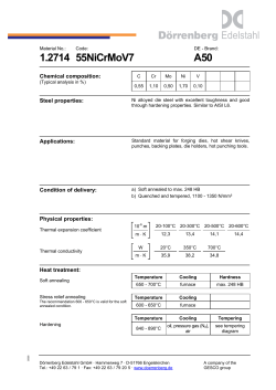 Data sheet 1.2714 D&ouml;rrenberg Edelstahl GmbH