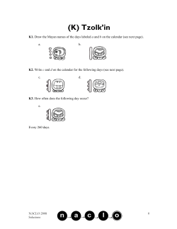 (K) Tzolk`in