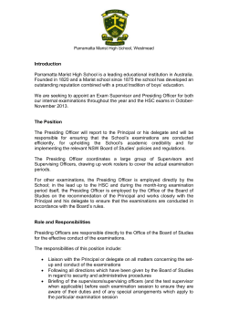 Parramatta Marist High School, Westmead Introduction Parramatta