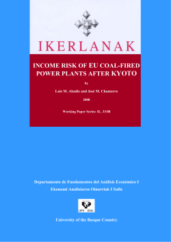 INCOME RISK OF EU COAL-FIRED POWER PLANTS AFTER KYOTO