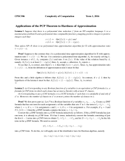 Applications of the PCP Theorem to Hardness of Approximation