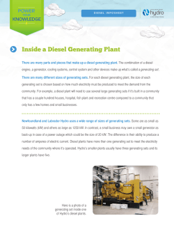 Inside a Diesel Generating Plant