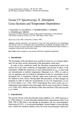 Ozone UV spectroscopy. II. Absorption cross