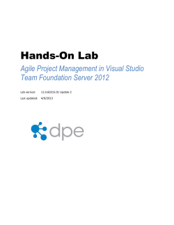 Agile Project Management in Visual Studio Team
