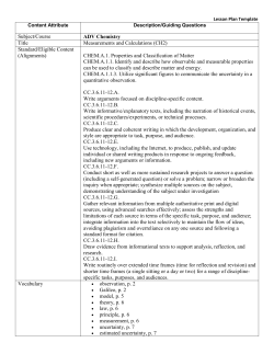Lesson Plan Template Content Attribute Description/Guiding