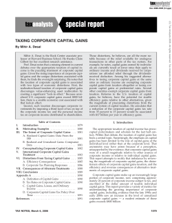 TAXING CORPORATE CAPITAL GAINS