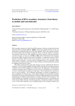 Prediction of RNA secondary structures: from theory to models and