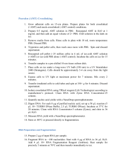 Psoralen (AMT) Crosslinking
