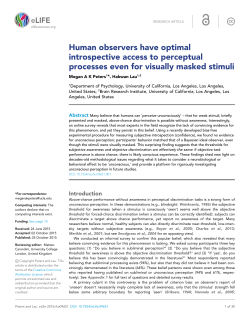Human observers have optimal introspective access to perceptual