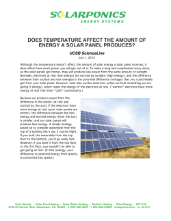 does temperature affect the amount of energy a solar