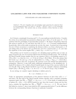 LOGARITHM LAWS FOR ONE PARAMETER